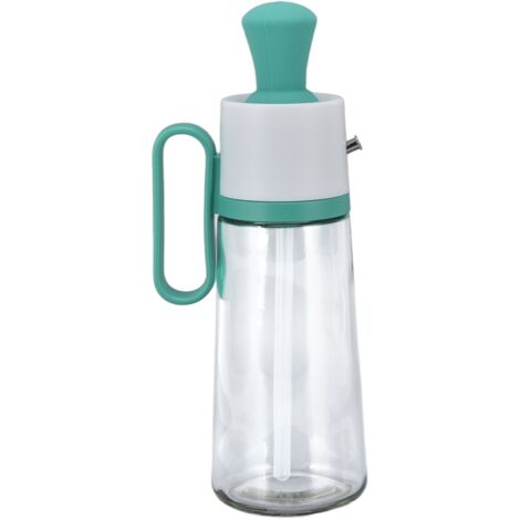 Auslaufsicherer 550-ml-Ölspender mit sichtbarer Skala, glänzender Essigspender für den Grill im Freien, Grün