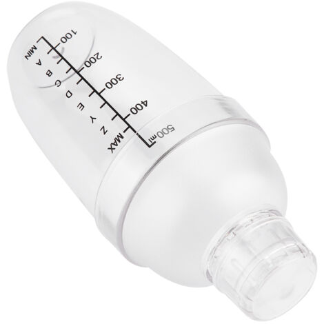 Auslaufsicherer, transparenter PC-Cocktailshaker mit Graduierung (500 ml)