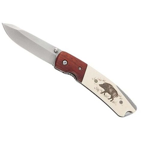 Ausonia 26565 Coltello tascabile serramanico lama manico acciaio inox 21 CM