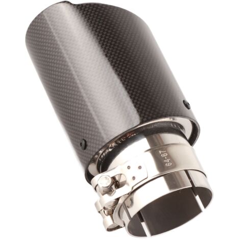 Auspuffrohr aus glänzendem Kohlefaser – 63 mm Einlass, 89 mm Auslass für Schalldämpfer