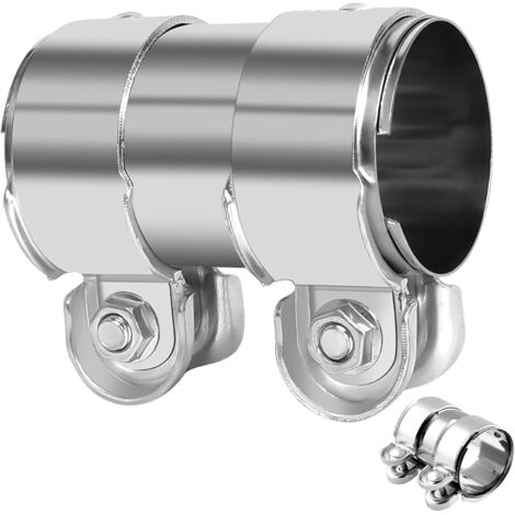 Auspuffrohrschelle, 55 x 95 mm Auspuffrohrschellen, Auspuffrohranschlussdurchmesser, Auspuffschalldämpfer-Rohrband aus Edelstahl, für Motorrad