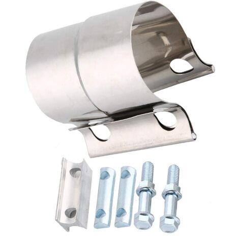 auspuffschelle, Universal Auto Edelstahl Auspuffrohr Klemmhülse Buchsenklemme Überlappung Gelenk Bandklemme (2 Zoll)