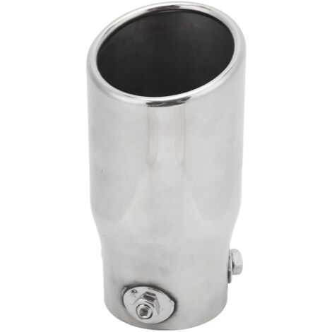 Auspufftopf, Auspuff Tipp Endrohr-Einlass aus Edelstahl 63 Mm Auslass 76 Mm Länge 150 Mm Universell für Auto