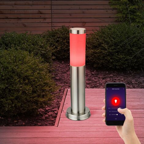 Außen Steh Leuchte Alexa Google Home Wifi APP DIMMER im Set inkl. RGB LED Leuchtmittel