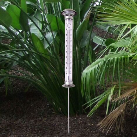 Zimmerthermometer Thermometer Innen Außen Holz Metall Außenthermometer  Analog Raum Garten Weiß MD5