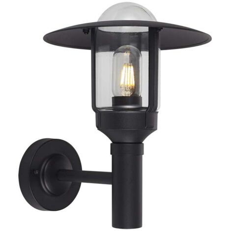 Außenbeleuchtung - E27 Wandleuchten - IP44 - Mattschwarzes Gehäuse