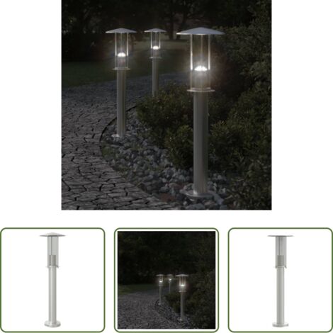 Außenbeleuchtung -  Wegeleuchte Silbern 60 cm Edelstahl