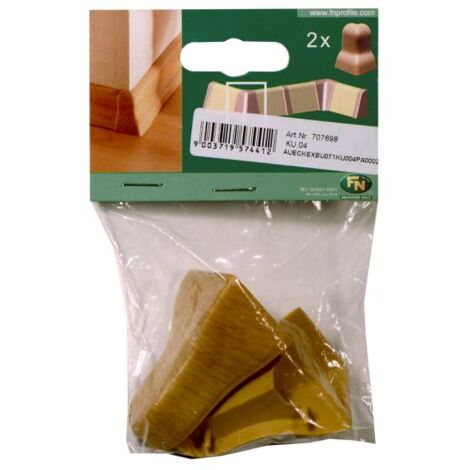 Außeneck für Kunststoffleiste KU.04 Buche Landhaus Clips & Ecken