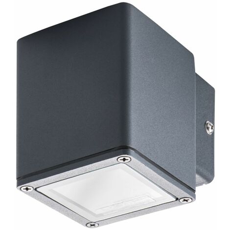 Außenlampe Wand Anthrazit IP44 GU10 Aluminium Modern Außenleuchte Wand Garten