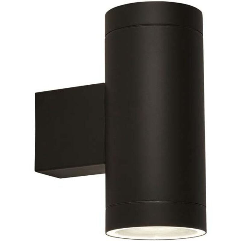 Searchlight - Außenwandlampe Fassadenlampe Wandleuchte schwarz Edelstahl Gartenlampe h 20 cm