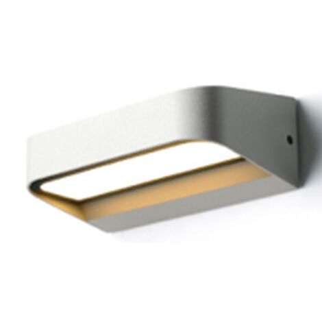 Außenleuchte Wand Aluminium LED IP54 B: 14,2 cm Weiß länglich 3000 K warmweißes Licht 450 lm Modern