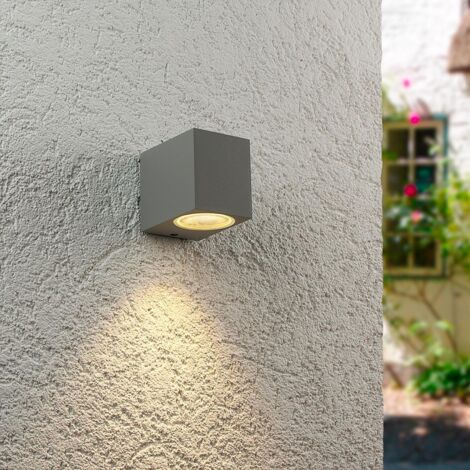 Außenleuchte Wandleuchte Frame DOWN eckig für GU10 IP54 - Farbe: Silber