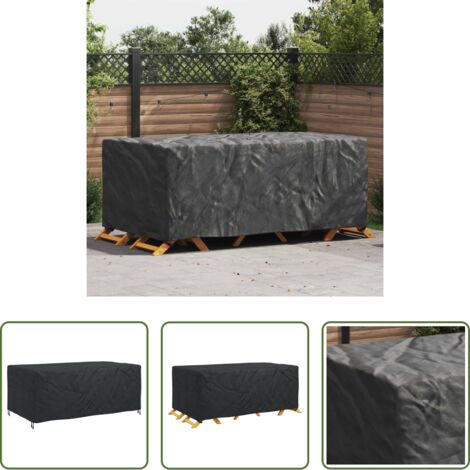 Außenmöbel -  Möbelbezug Uni Schwarz 240 x 110 x 70 cm 210D