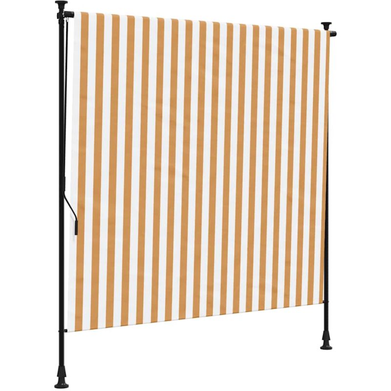 Außenrollo Orange Und Weiß 150x270 Cm Stoff Und Stahl Vidaxl