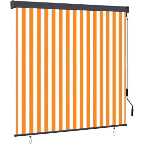 Außenrollo 160x250 cm Weiß und Orange