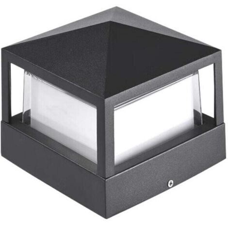 Außensäulenleuchte für Tor/Villa, IP65 wasserdicht, Aluminium – Garten, Landschaft, Rasen, Eingang (Warmweiß)