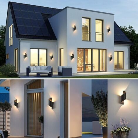 Außenwandleuchte, 10 W, warmweißes Licht 3000 K, IP65 wasserdicht, spiralförmiger Lampenschirm aus Metall.
