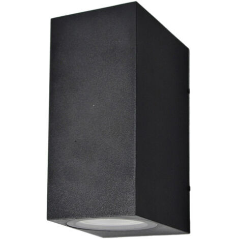 Außenwandleuchte alce 2xgu10 schwarz ip44 14,7x7x9 cm
