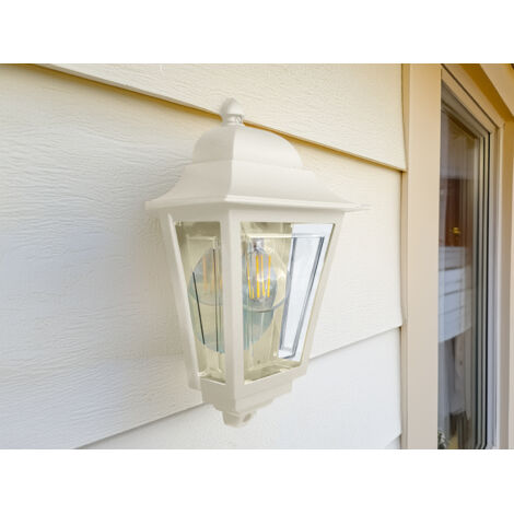 Außenwandleuchte DECO-LANE Höhe 32,5cm Halbschale mit reflektierender Rückwand