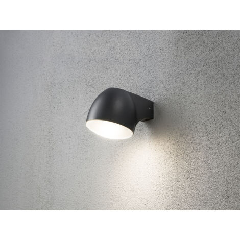 Außenwandleuchte Downlight FERRERA Alu schwarz, mit High Power LED, Höhe 13cm