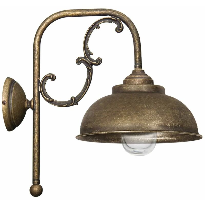 Außenwandleuchte Echt-Messing Lipari IP44 - Bronze Antik matt