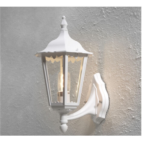Außenwandleuchte FIRENZE, 6-strebig, E27, Aluminium weiß, Höhe 44cm