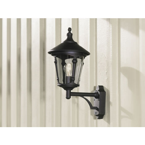 Außenwandleuchte LED Laterne stehend Aluminium Schwarz, Höhe 51cm