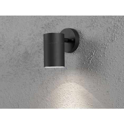 Außenwandleuchte MODENA Downlight, Höhe 12cm, Aluminium Schwarz