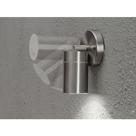 Außenwandleuchte MODENA Downlight schwenkbar, Höhe 15cm, Edelstahl