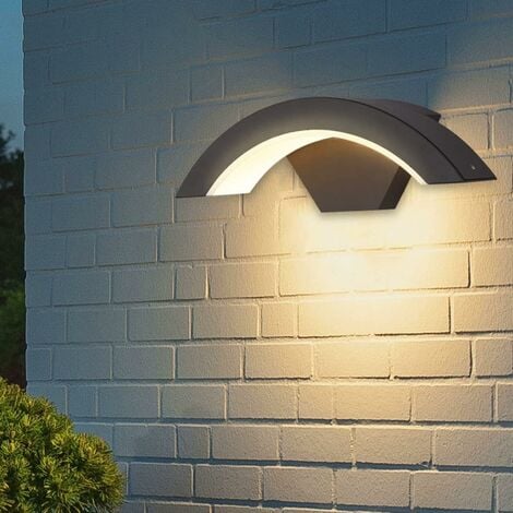 DELAVEEK Außenwandleuchte Wasserdicht IP65 LED Wandlampe Warmweiß 3000K Für Eingang Korridor Hof Garten Terrasse Balkon Garage Schwarz