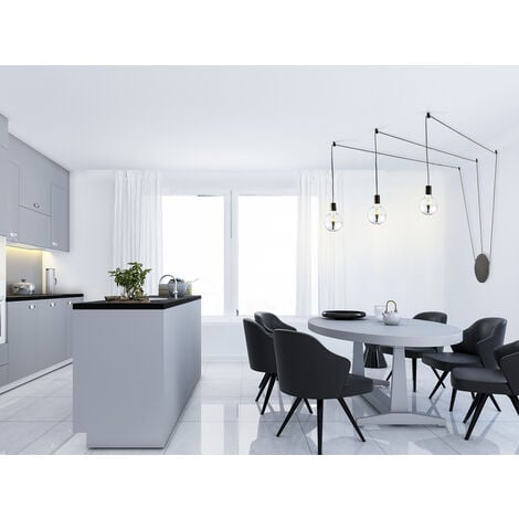 LUCE DESIGN Außergewöhnliche 3 flammige Pendelleuchte Schwarz - Wandmontage