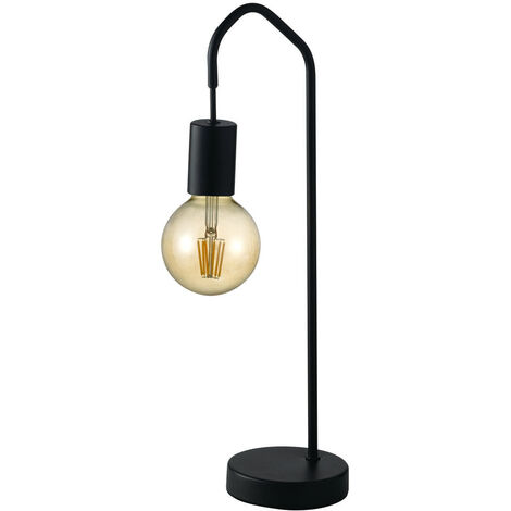 Außergewöhnliche LED Tischlampe schwarz - minimalistische Designerlampe