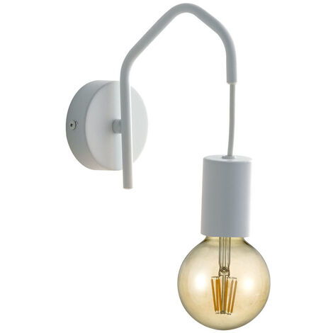 Außergewöhnliche LED Wandlampe Weiß - minimalistische Designerlampe, H: 22cm