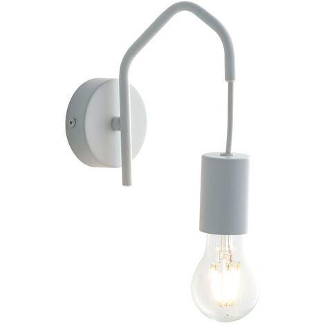 Außergewöhnliche Wandlampe HABITAT weiß - minimalistische Designerlampe, H: 22cm