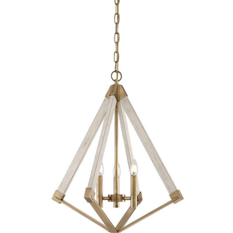 View Point - Kronleuchter 3 Light Brass Finish, E14 - Elstead