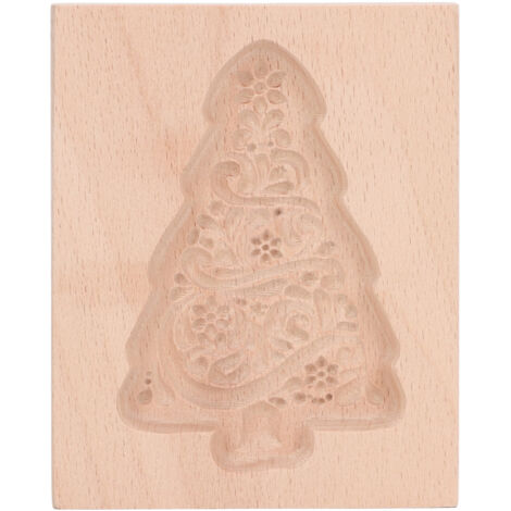 Ausstechform aus Holz für Weihnachtsplätzchen, Weihnachtsbaumform, Ingwerform und Prägung