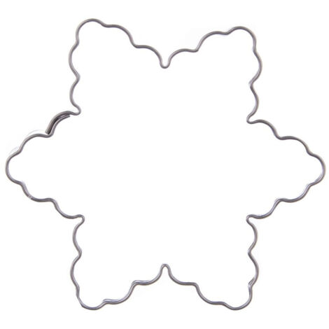 Ausstechform aus Stahl, gewellter Stern, 6 cm