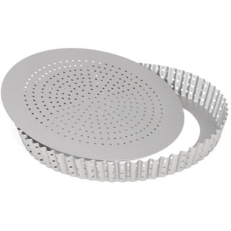 Patisse Tortenform Perforiert Antihaft 24 Cm Grau