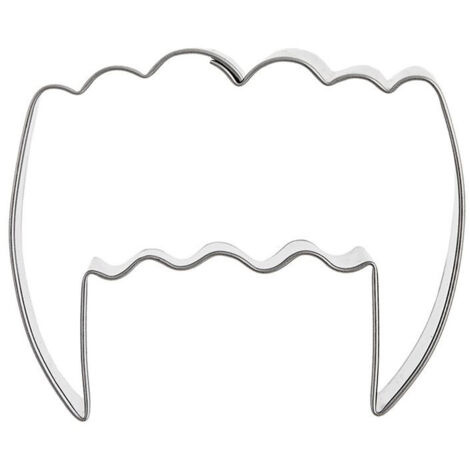 Ausstechform Vampirzähne aus Metall, 5,5 cm