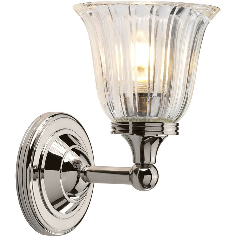 Elstead Austen - 1 Light Bathroom Wall Light Polished Nickel IP44, G9