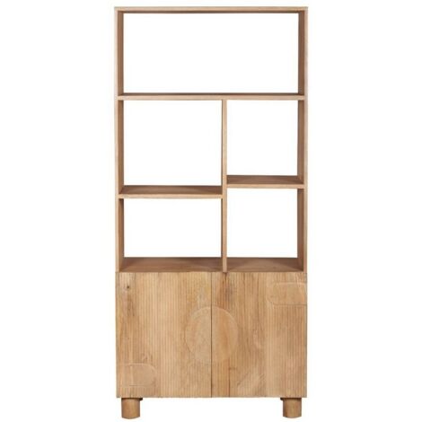Austin Bookcase - Solid Wood - L35 x W80 x H175 cm - Brown