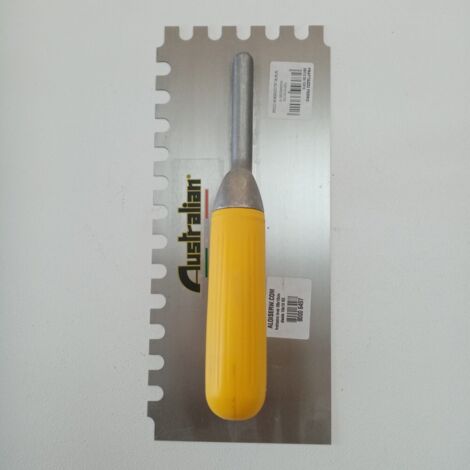 Australian 28x12cm dente 10x10mm sinistro frattone frattazzo dentato in ferro per colla