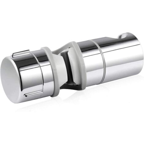 Auswechselbarer Handbrausenhalter, Brausekopfhalter, verstellbarer Durchmesser, verchromtes ABS (grau)