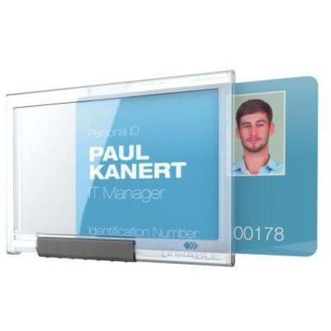Ausweishalter PUSHBOX MONO 87 x 54 mm (B x H) Kunststoff transparent 10 St./Pack.