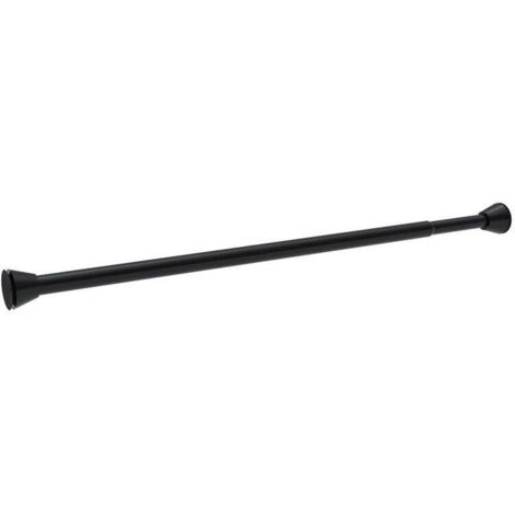 Ausziehbare Gardinenstange zwischen Wänden, 120-210 cm Ø 20 mm, schwarz CESSOT