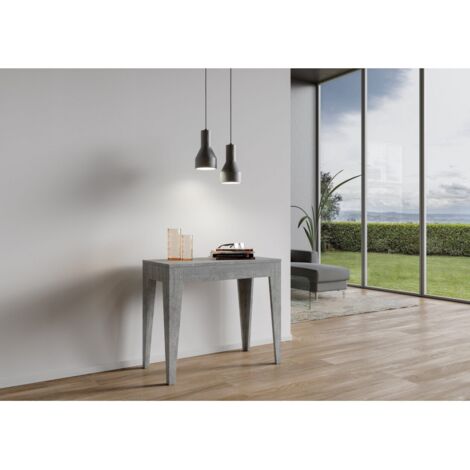 Ausziehbare Konsole 90x42/198 cm Isotta Small Cemento