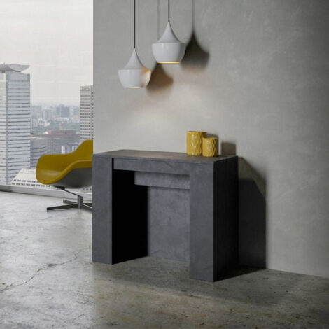 Ausziehbare Konsole 90x48/296 cm Venus Spatel Anthrazit
