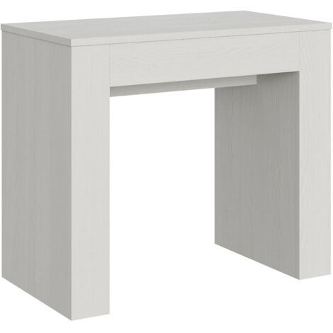 Ausziehbare Konsole 90x49/307 cm Extraweiße Esche