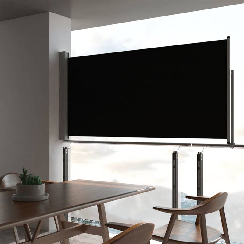 Ausziehbare Seitenmarkise 120x300 Cm Schwarz - Vidaxl