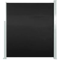 Ausziehbare Seitenmarkise 140 x 300 cm Schwarz